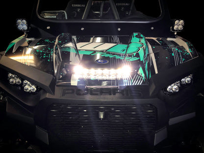 Baja Designs 16-18 Polaris S8 10インチ フードマウントライトバーキット - Polaris 2016-18 RZR XP Turbo
