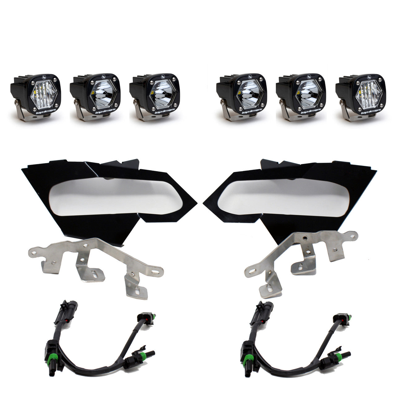 Baja Designs 17-24 Can-Am Maverick X3 S1 トリプル LED／レーザーヘッドライトキット