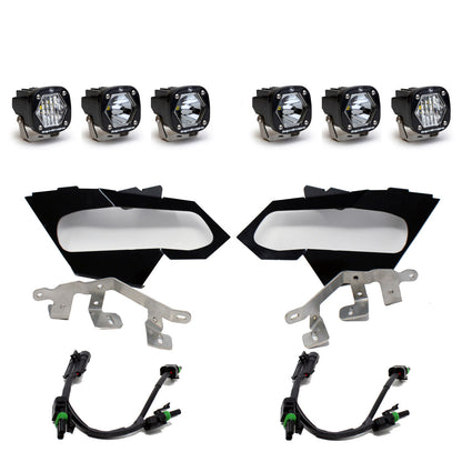 Baja Designs 17-24 Can-Am Maverick X3 S1 トリプル LED／レーザーヘッドライトキット