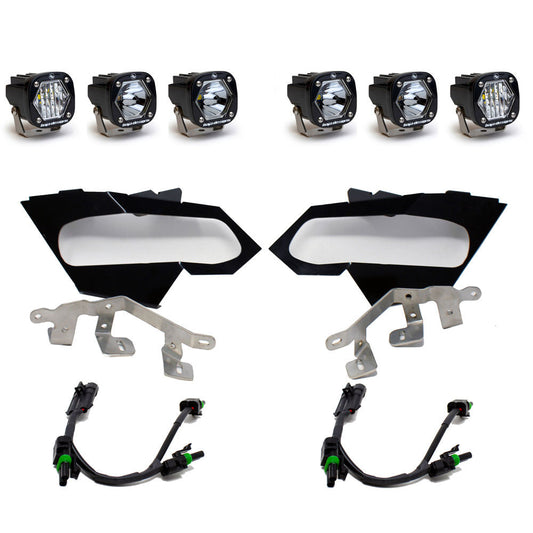Baja Designs 17-24 Can-Am Maverick X3 S1 トリプル LED／レーザーヘッドライトキット