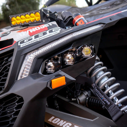 Baja Designs 17-24 Can-Am Maverick X3 S1 トリプル LED／レーザーヘッドライトキット