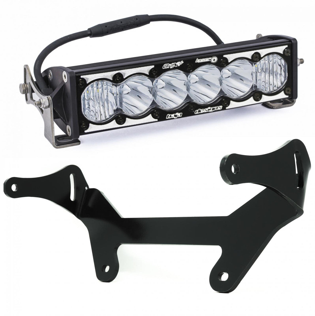 Baja Designs 17-24 Can-Am Maverick X3 OnX6+ LEDレーザーハイブリッド 10インチ ショックマウントライトバーキット