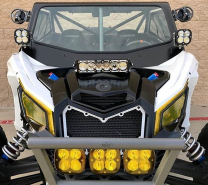 Baja Designs 17-24 Can-Am Maverick X3 OnX6+ LEDレーザーハイブリッド 10インチ ショックマウントライトバーキット