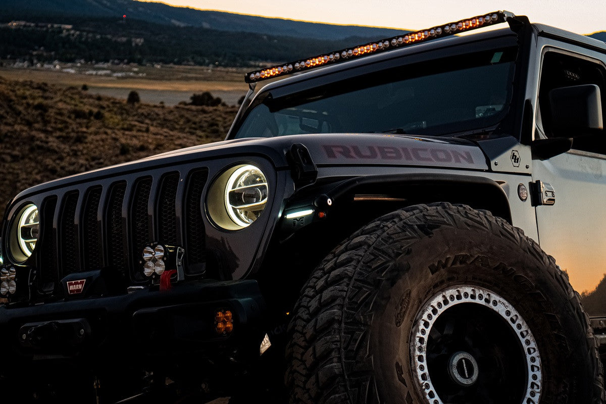 Baja Designs Jeep JLJT S8 または OnX6+ 50インチ ルーフマウントライトキット - 2020-24 グラディエーター; 2018-24 ラングラー JL; Rubicon 392 除く