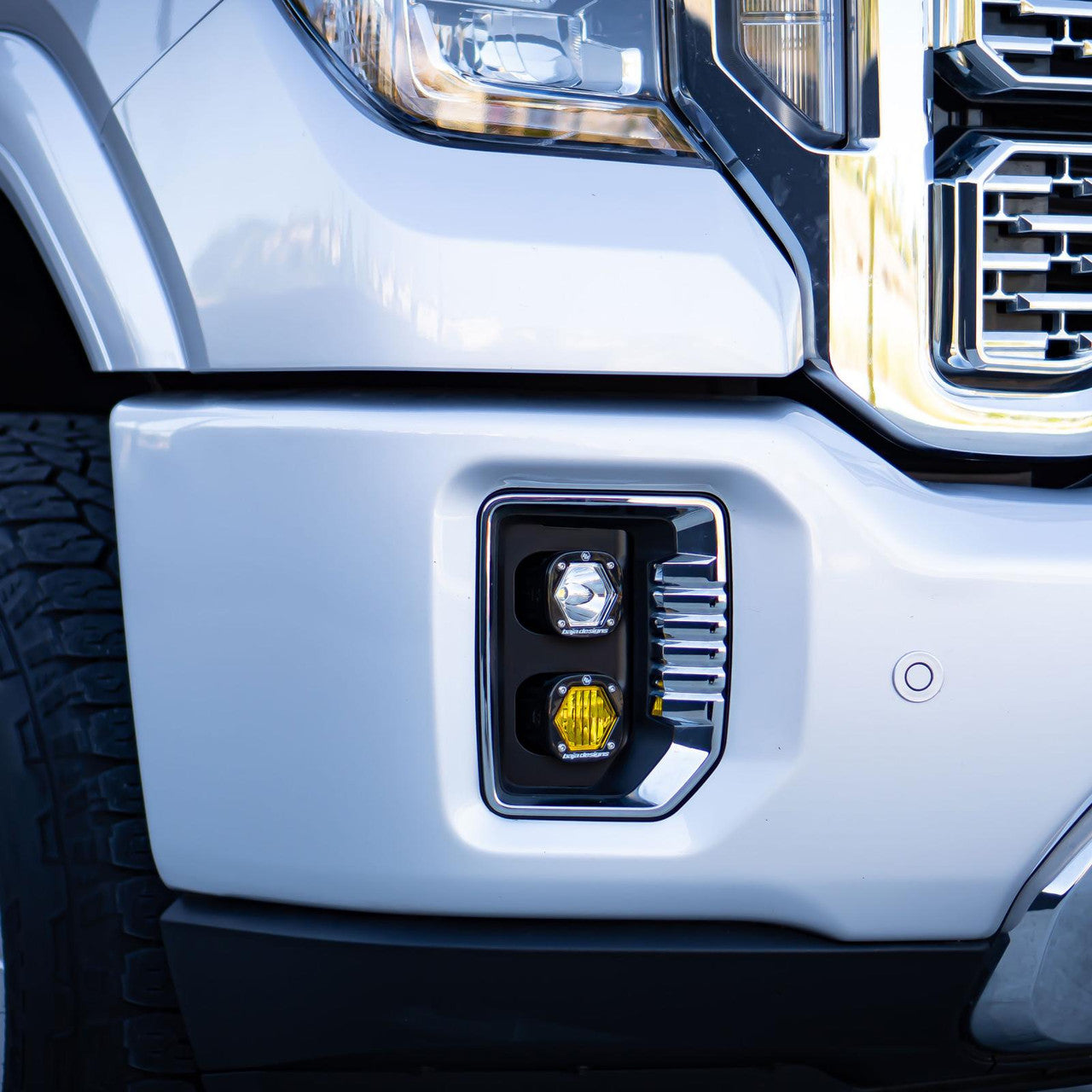 Baja Designs 20-22 GMC S1 デュアルフォグポケットライトキット - GMC 2020-22 Sierra 2500HD/3500HD用