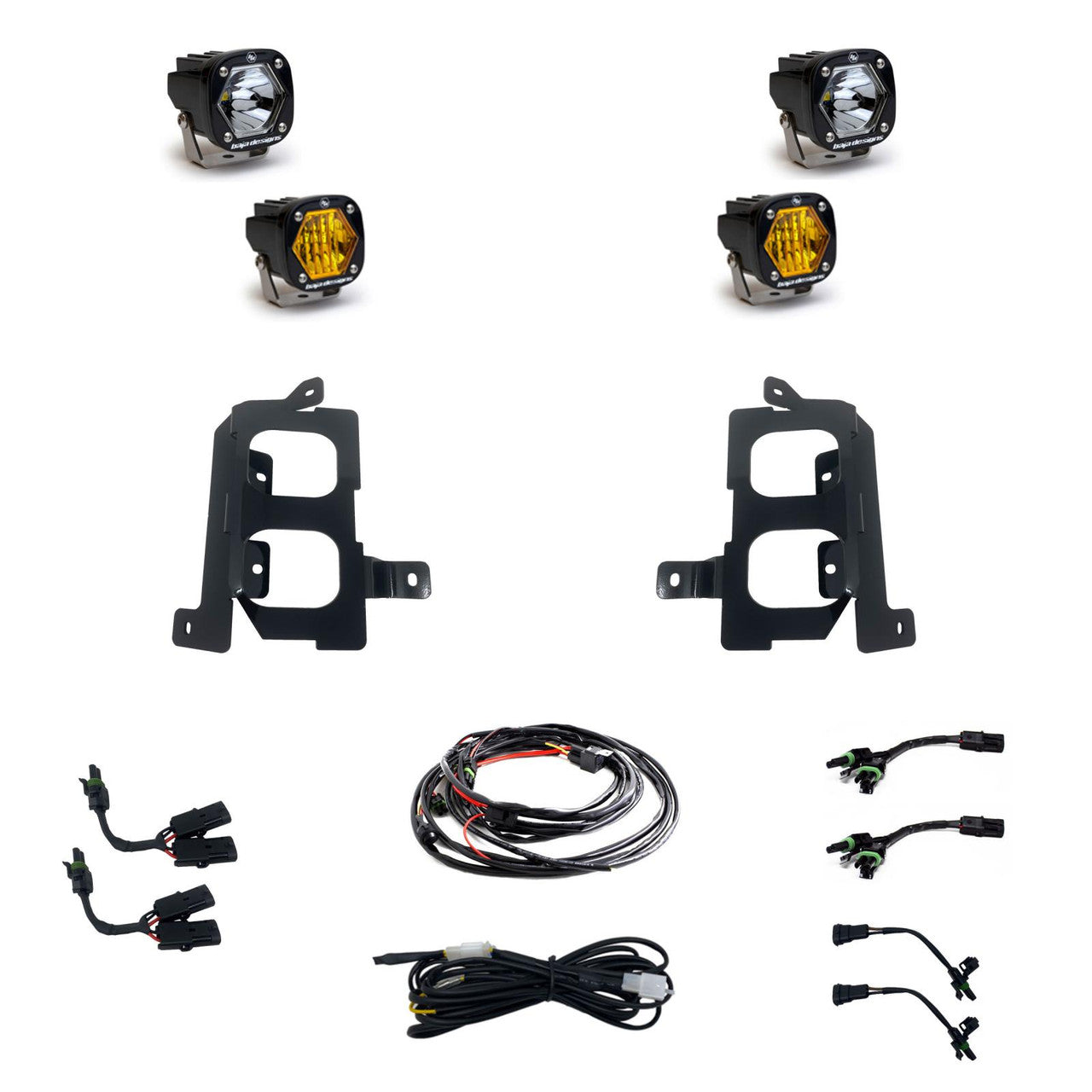 Baja Designs 19-22 GMC シエラ 1500 S1 デュアルフォグポケットライトキット -