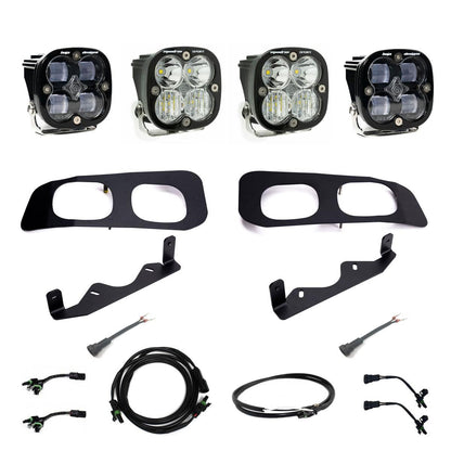 Baja Designs 2023-2024年式フォード スーパーデューティー用 Squadron SAE Sport／Pro デュアルフォグポケットライトキット - クリアまたはアンバー