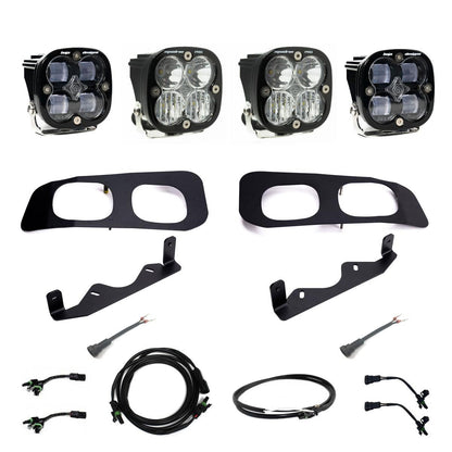 Baja Designs 2023-2024年式フォード スーパーデューティー用 Squadron SAE Sport／Pro デュアルフォグポケットライトキット - クリアまたはアンバー