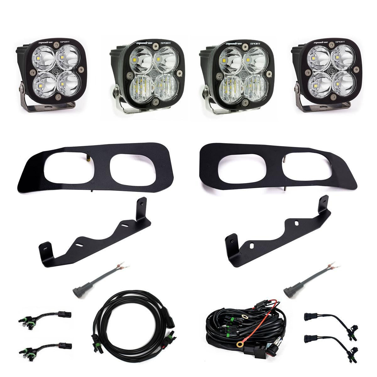 Baja Designs 2023年以降 F-250/350 スーパーデューティ用 スコードロン スポーツ/プロ/アンリミテッド デュアルフォグポケットライトキット