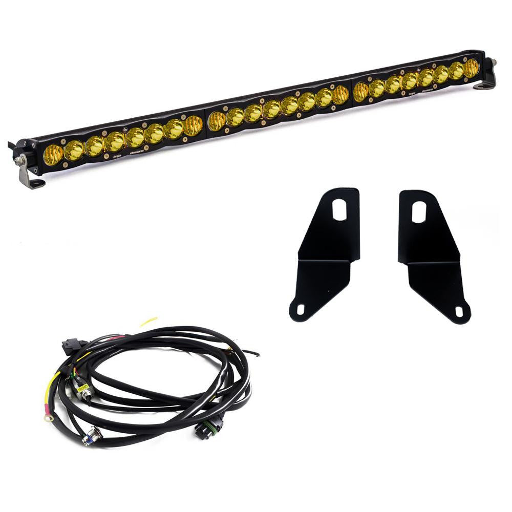 Baja Designs S8 30インチ グリル裏LEDライトバーキット - 2022-2026 シボレー シルバラード 1500
