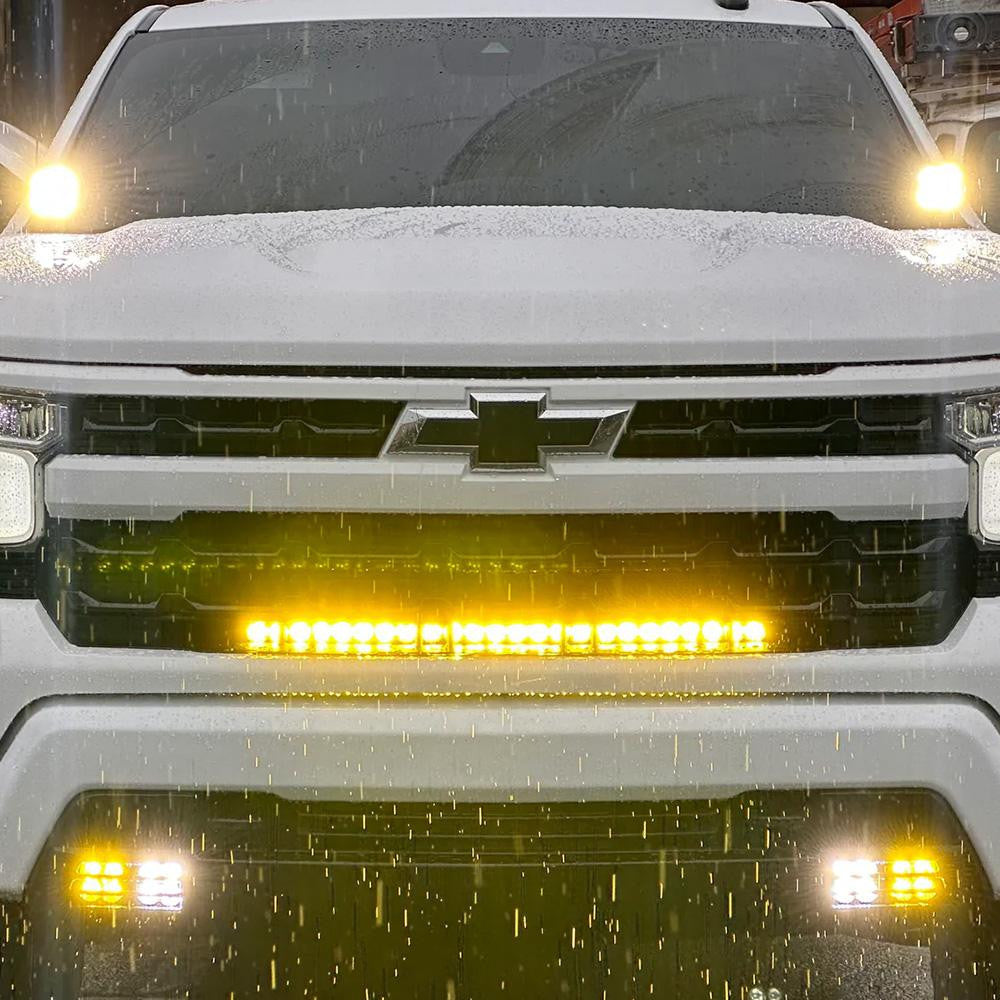 Baja Designs S8 30インチ グリル裏LEDライトバーキット - 2022-2026 シボレー シルバラード 1500