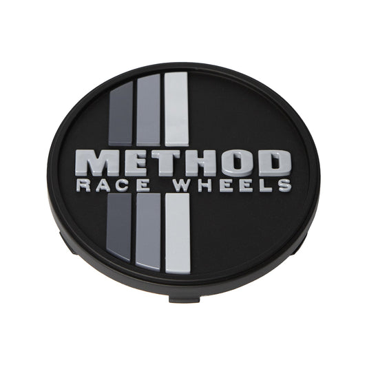 Method Race Wheels センターキャップ | グレーストライプ スナップイン | ブラック