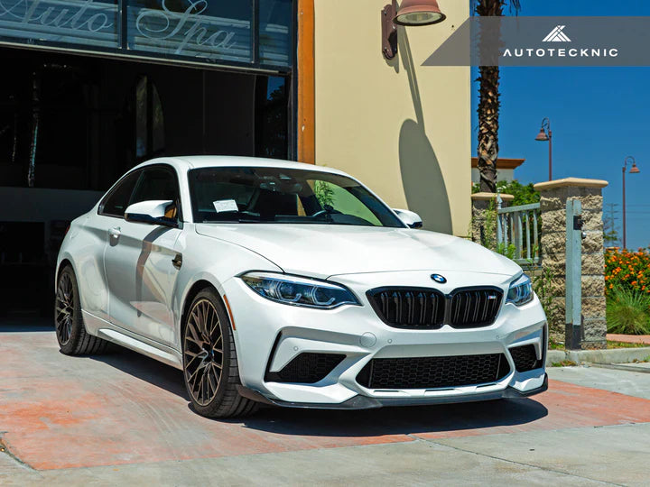 AutoTecknic F87 M2 コンペティション ドライカーボンファイバー エアロフロントリップ