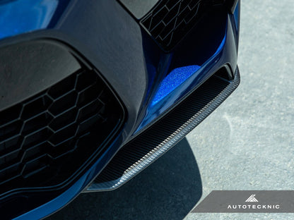 AutoTecknic F95 X5M プレLCIパフォーマンス ドライカーボン フロントスプリッターセット
