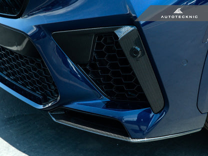 AutoTecknic F95 X5M プレLCIパフォーマンス ドライカーボン フロントスプリッターセット