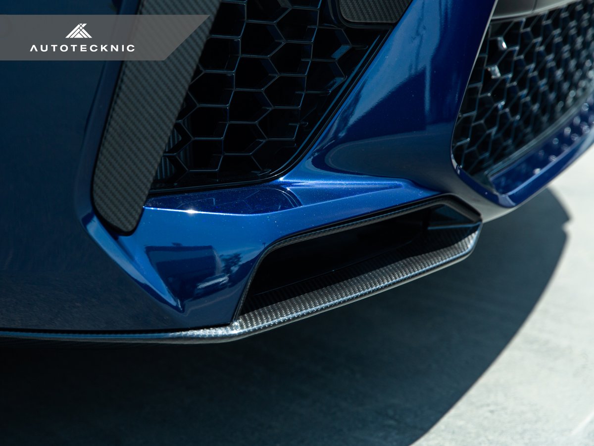 AutoTecknic F95 X5M プレLCIパフォーマンス ドライカーボン フロントスプリッターセット
