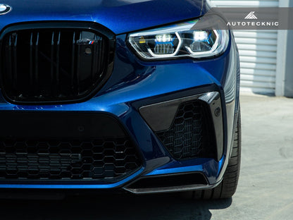 AutoTecknic F95 X5M プレLCIパフォーマンス ドライカーボン フロントスプリッターセット