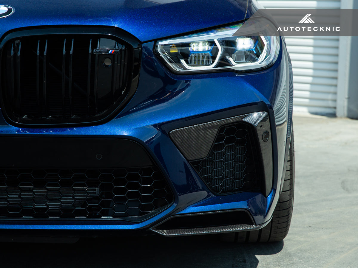 AutoTecknic F95 プレLCI X5M ドライカーボンバンパートリムセット