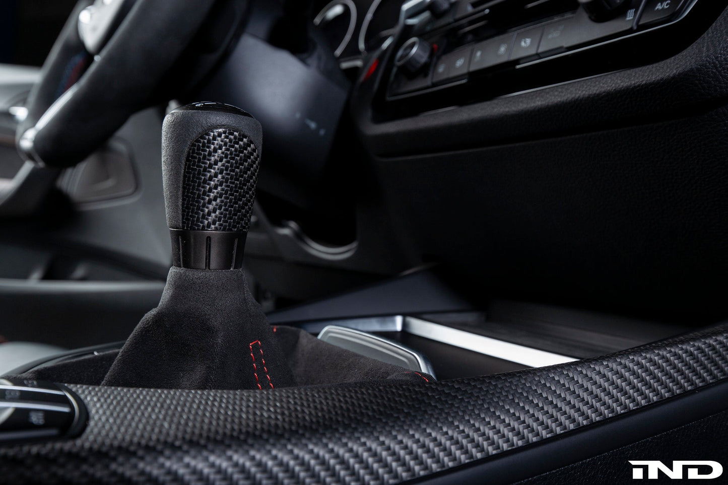 IND F87 M2 マットカーボン ステッチシフトブーツ - 6MT