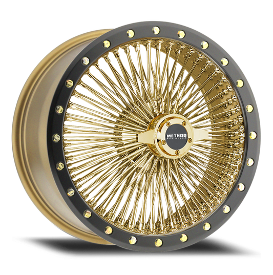 Method Race Wheels 562 | 24K ゴールド - ブラックリップ