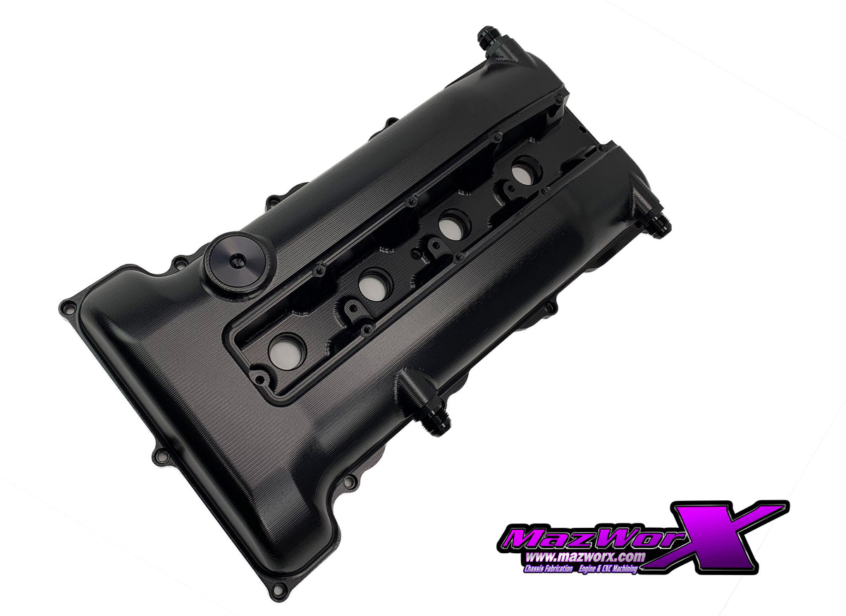 Mazworx - SR20 ビレットバルブカバー SR20VE FR車用(縦置きエンジン) (13264-P1)