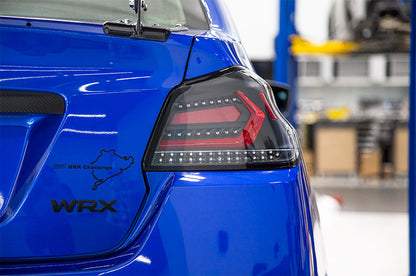 OLM エボリューション テールライト（クリアレンズ・ブラックベース・レッドバー）- 2015-2021 WRX / STI