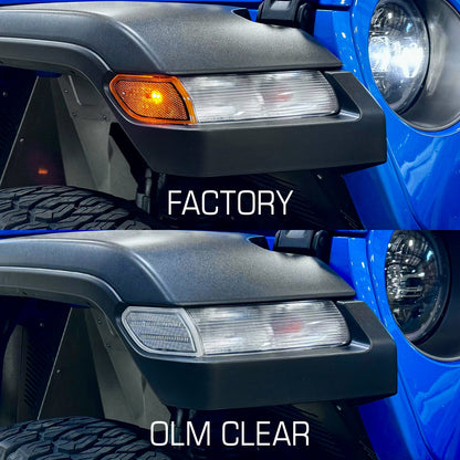 OLM フル交換式 LED フロントサイドマーカー - 2018年以降 Jeep ラングラー