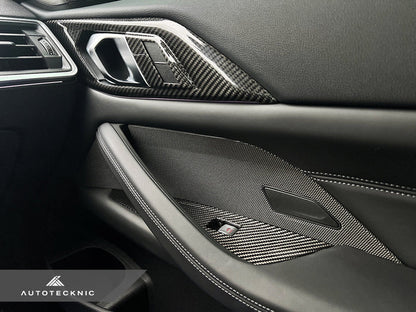 Autotecknic G8X M3 / M4 ドライカーボン インテリアドアハンドル トリムセット