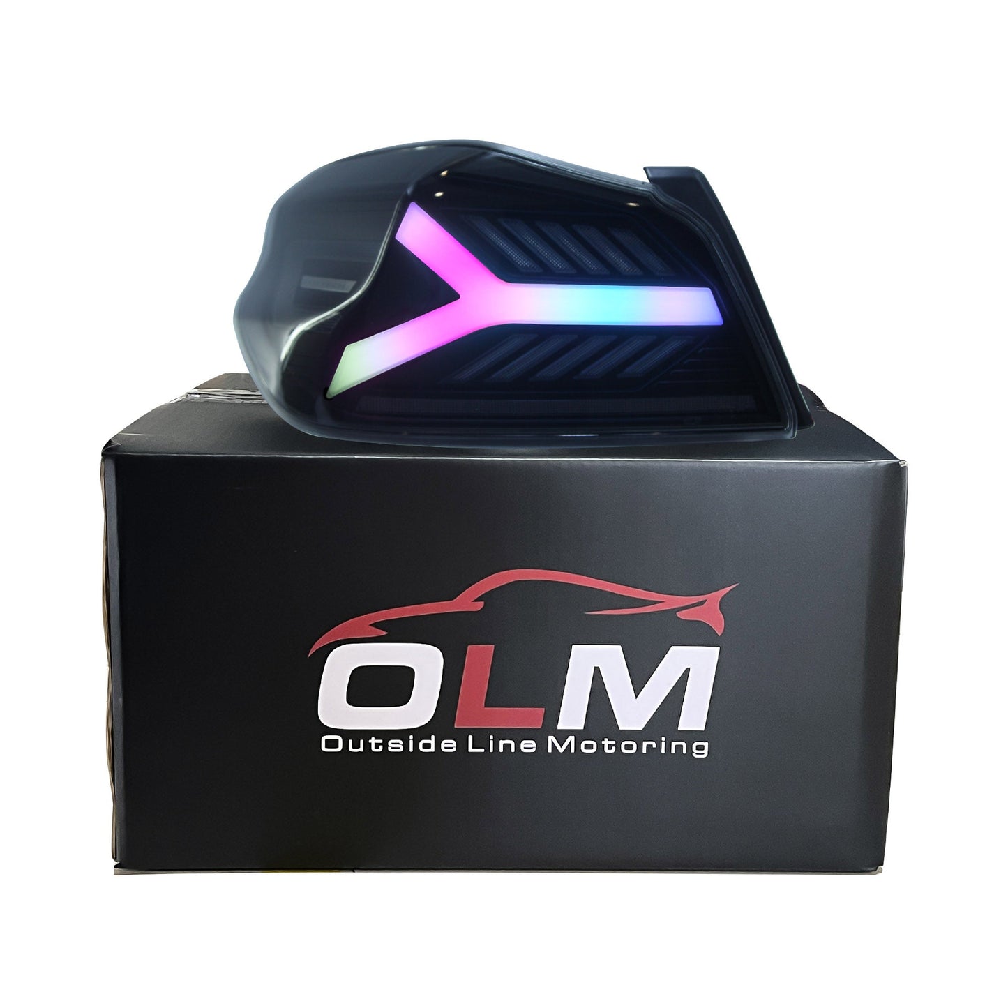 OLM Y-Spec LEDテールランプ（スモークレンズ ホワイトオプティック w/RGB）- 2015-2021 WRX / STI