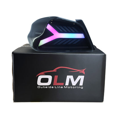 OLM Y-Spec LEDテールランプ（スモークレンズ ホワイトオプティック w/RGB）- 2015-2021 WRX / STI