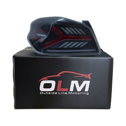 OLM Y-Spec LEDテールライト（スモークレンズ レッドオプティック） - 2015-2021 WRX / STI用