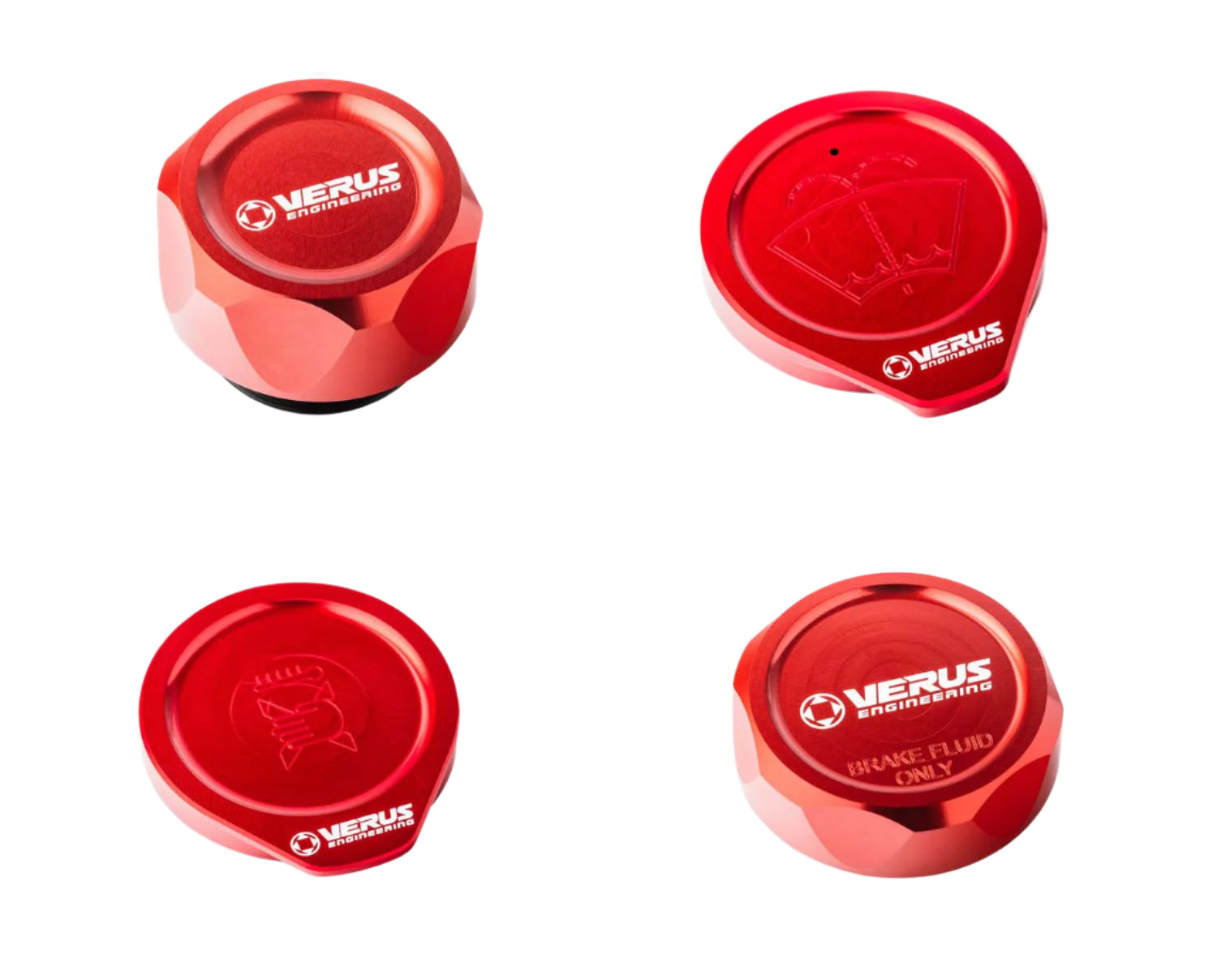 Verus Engineering エンジンベイキャップキット レッド (FHS) 2008-2014 WRX / STI | A0585A-RED-FHS