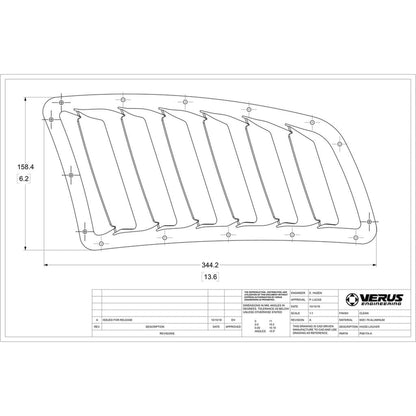 Verus Engineering Hood Louvre Kit Black Subaru WRX / STI 2008-2014 | A0212A-BLK
