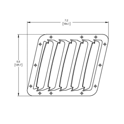Verus Hood Louver Kit Black Subaru WRX / STI 2015-2021 | A0053A-BLK