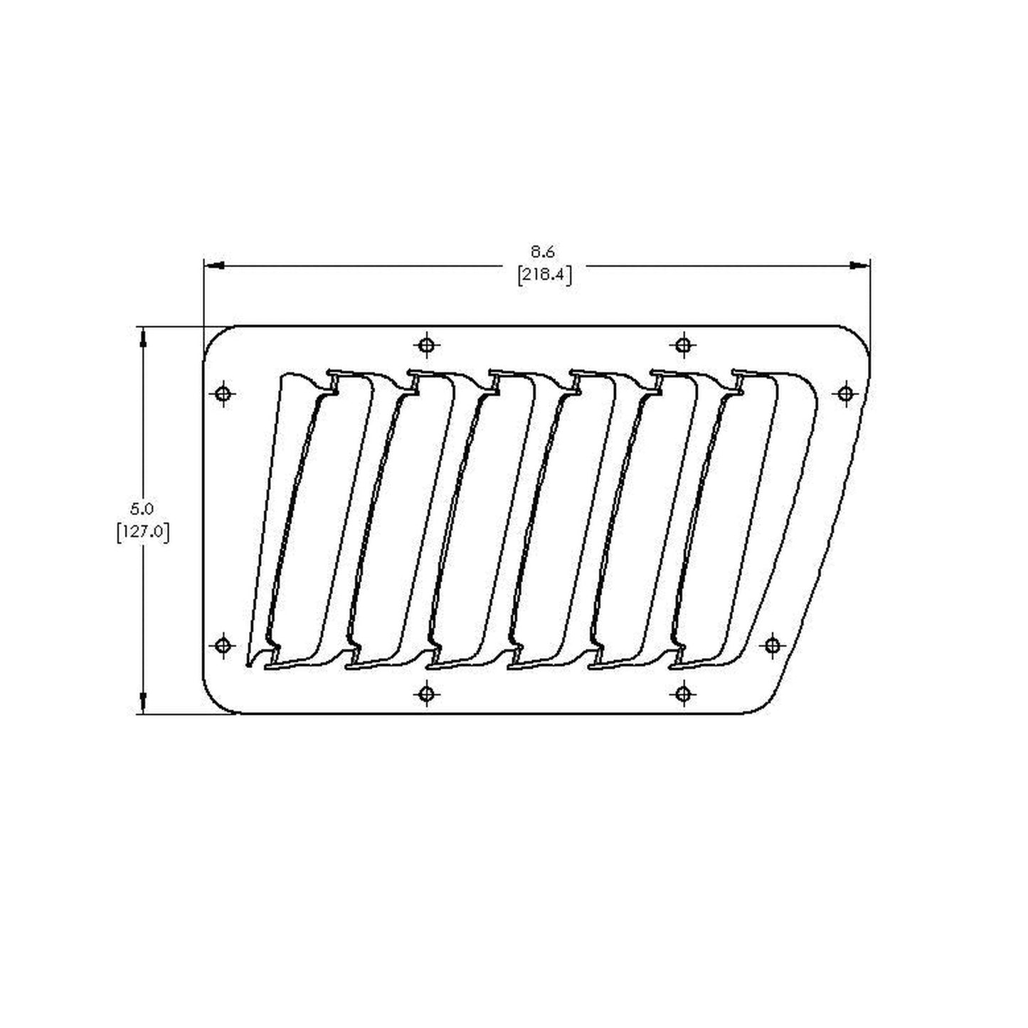 Verus Small and Large Slanted Hood Louvers Aluminum Subaru BRZ / Toyota GT86 13-20 | A0065A-BARE
