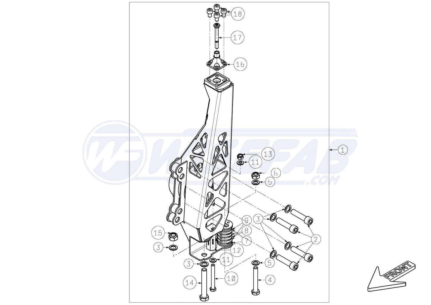 wisefab - 日産 350Z/370Z フロントナックル 右組立済(WF370_100RA)