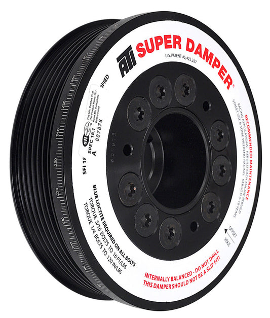 ATI ダンパー - 5.67インチ（約144mm） - アルミ製 - 7溝 - ホンダ K20用 - ストリート - 02年以降 2.0L - シビック タイプR / アキュラ RSX用 - 1個入り