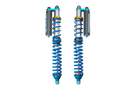 King Shocks 2024 Maverick R フロント 2.5インチ（約63.5mm）内部バイパス ピギーバック コイルオーバー（フィン付きリザーバー、調整式、カット必要）