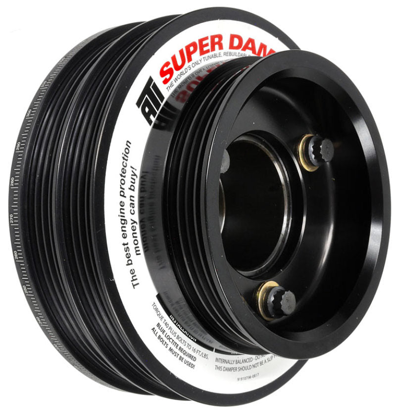 ATI ダンパー - 5.67インチ（約144mm） - アルミ製 - (2) 4溝 - 日産 RB26 - R32専用 - 1個入り - パワーステアリングプーリー付き