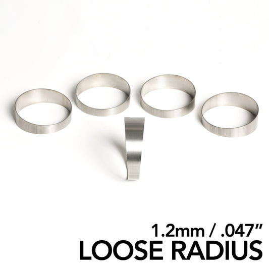 Ticon チタン パイカット 外径3.5インチ(約89mm) 45度 1.65D(ルーズR) 肉厚1.2mm(0.047インチ) 5個入り