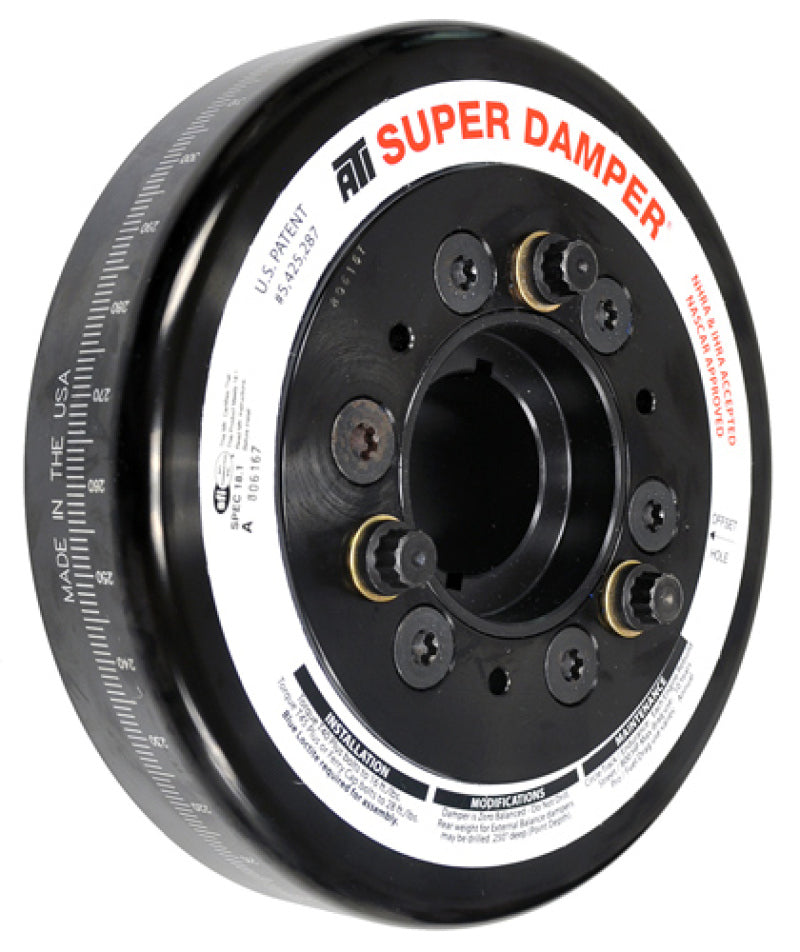 ATI ダンパー - 7.074インチ（約179.7mm） - スチール製 - シボレー ビッグブロック - 2つ目の1/4キー付き - 3リング - 1個入り