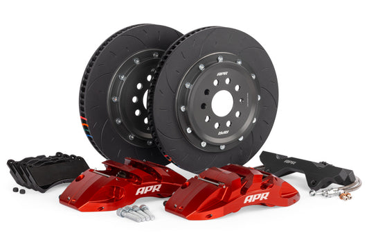 APR 2015-2020＆2022-2024 Audi A3 Quattro 370x34mm 6ピストン ビッグブレーキキット（MQB/MQBEVO 312mm）- フロント - レッド