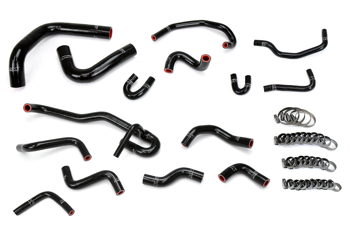 HPS シリコン ホース キット - ラジエーターおよびヒーター ホース 57-2191-BLK