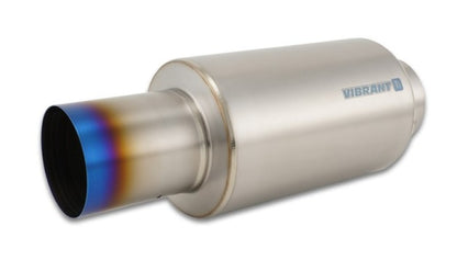 Vibrant チタン マフラー ストレートカット 焼きチタンカラー カッター付 入口4インチ(約102mm) / 出口4インチ(約102mm)