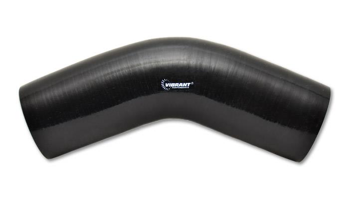 Vibrant 4層強化 シリコンエルボー 45度 内径2.5インチ(約64mm) (ブラック)