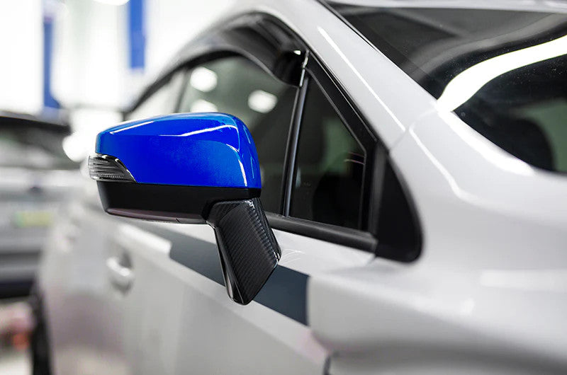 OLM OEスタイル ミラーカバー ターンシグナル用カット付き - ダークグレーメタリック - 2015-2021 スバル WRX / STI / 2015-2017 クロストレック