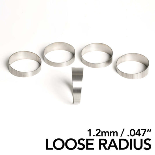Ticon チタン パイカット 外径2.13インチ(約54mm) 2D(ルーズR) 肉厚1.2mm(0.047インチ) 5個入り