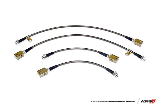 AMS Performance Alpha ショートルートタイプ ステンレス製ブレーキライン | 2009-2021年式 Nissan GT-R (ALP.07.01.0001-2)