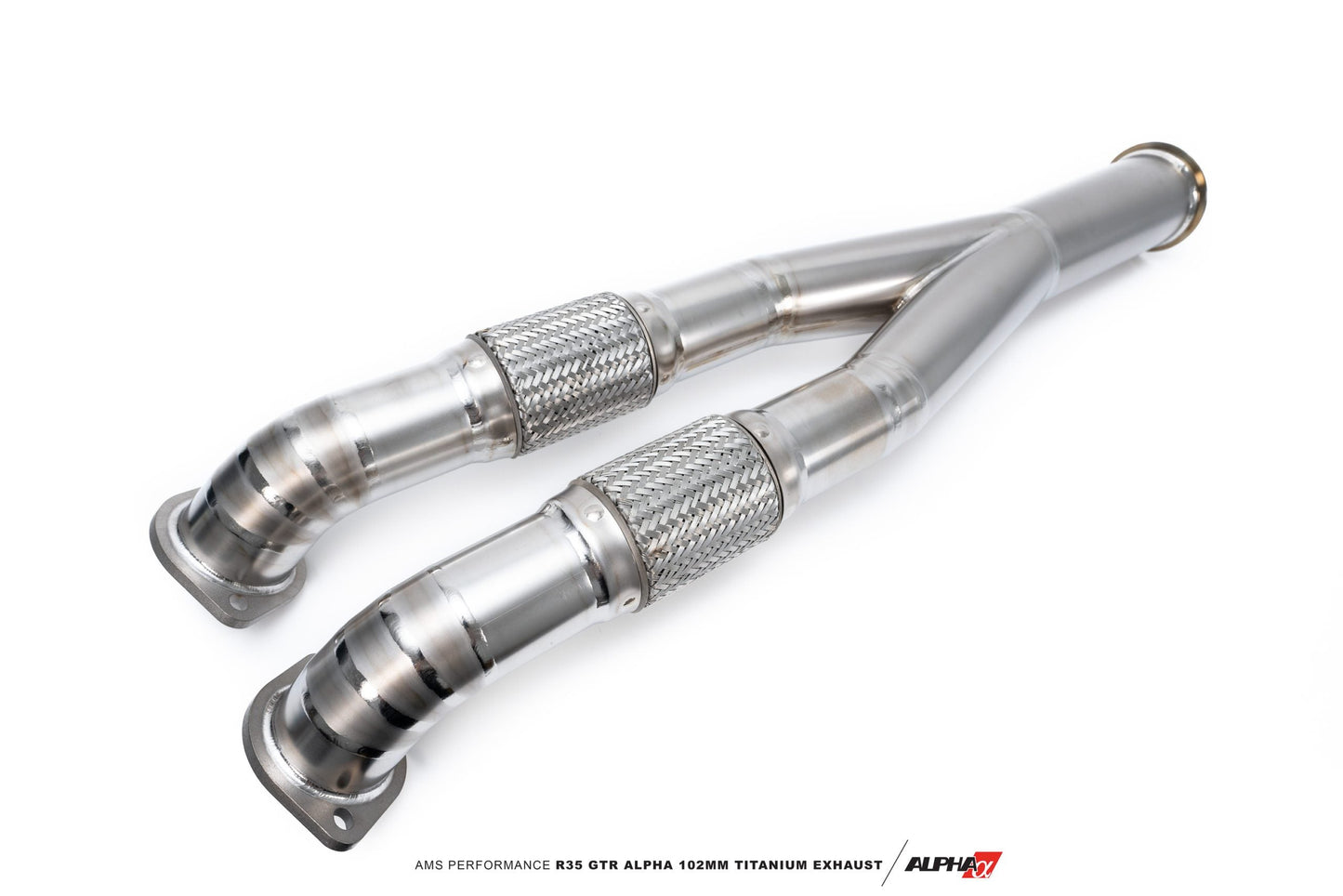 AMS Performance チタニウム 102mm キャットバックマフラーシステム｜2009-2020 日産 GT-R (ALP.07.05.0007-1)