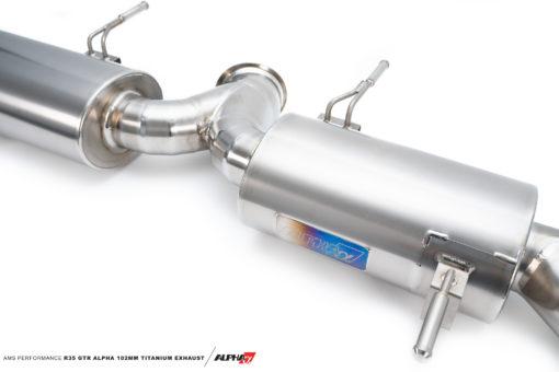 AMS Performance チタニウム 102mm キャットバックマフラーシステム｜2009-2020 日産 GT-R (ALP.07.05.0007-1)